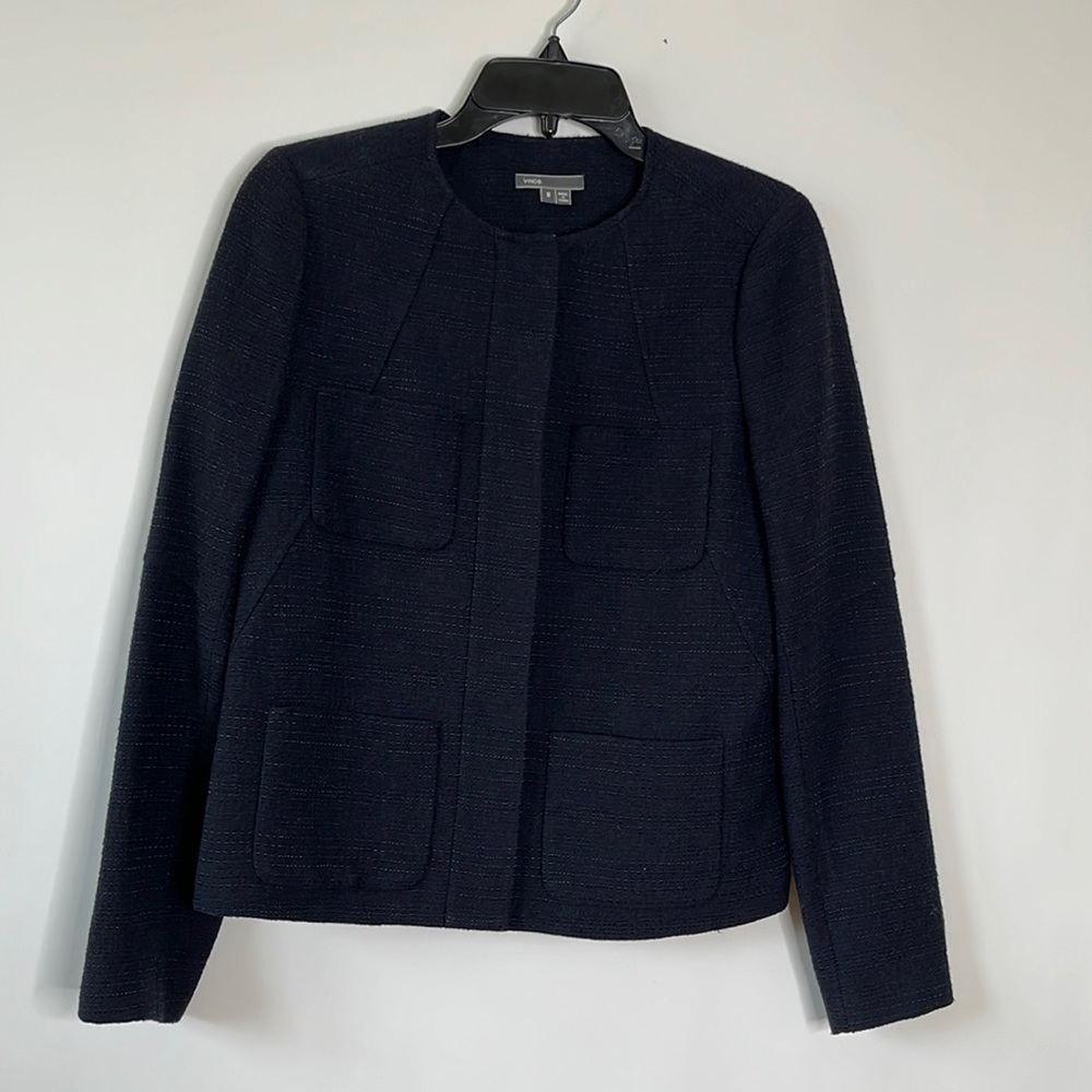 VINCE‎ Navy Wool Blazer Jacket Size 8